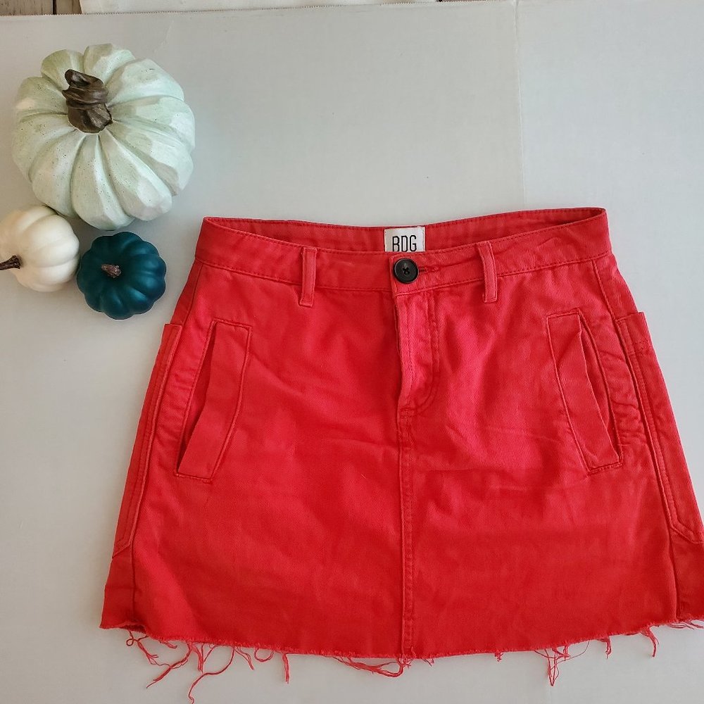 BDG Red Mini Skirt